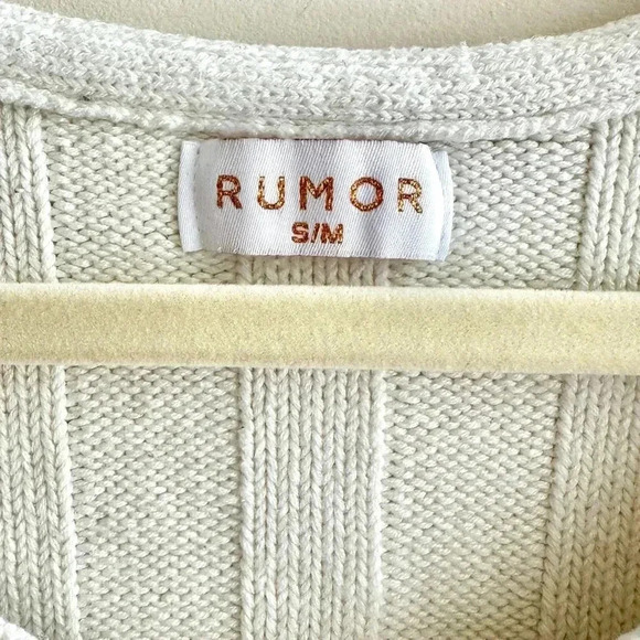 Rumor by Anthropologie Extra Cropped Long Sleeve Ribbed Sweater, S/M, Cardigan - Picture 7 of 16